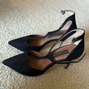 Black suede Steve Madden heels